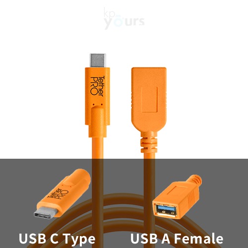 (10C) 테더툴즈 USB-C to USB Female Adapter (extender), (4.6m)